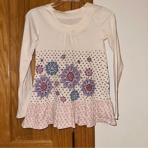 Girl’s shirt L worn but might be good for crafts due to the pattern and raffle